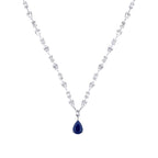 7,68 Carat Diamond Baguette Sapphire Neckband