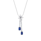 1,45 Carat Diamond Sapphire Neckband