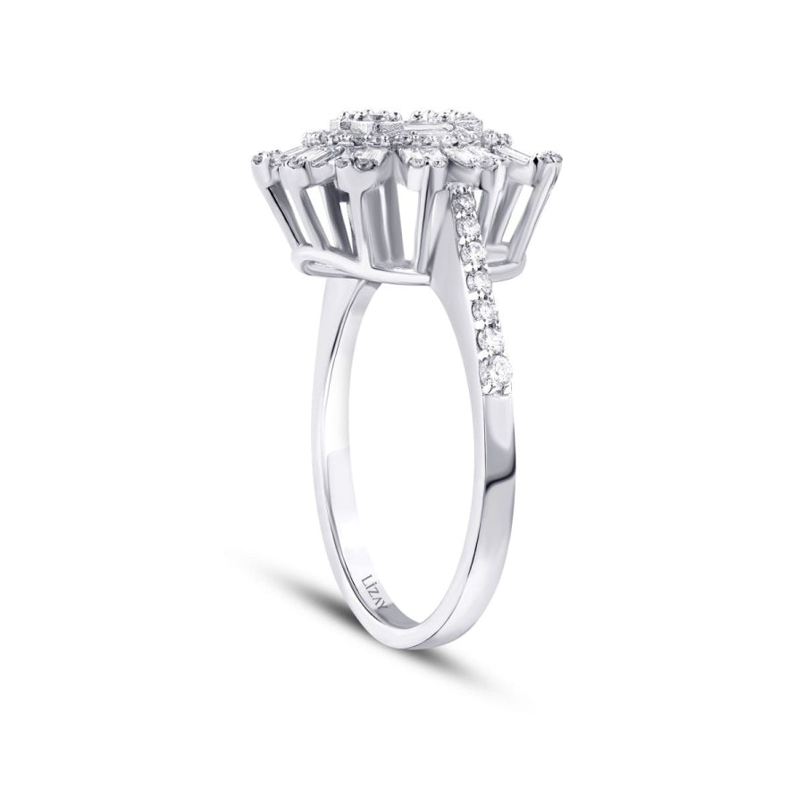 0,77 Carat Diamond Baguette Ring