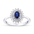 1,04 Carat Diamond Sapphire Ring