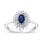 1,04 Carat Diamond Sapphire Ring