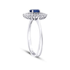 1,04 Carat Diamond Sapphire Ring