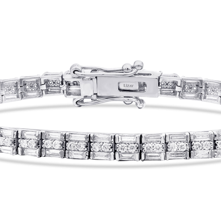 2,92 Carat Diamond Baguette Bracelet