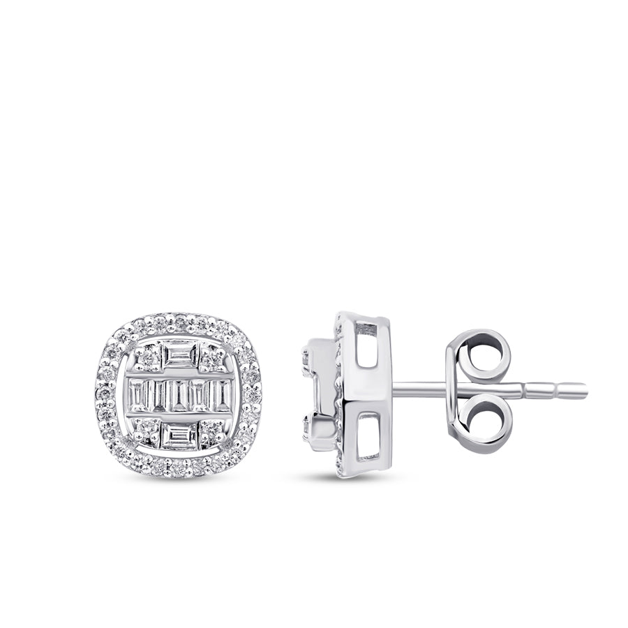 0,36 Carat Diamond Baguette Earrings