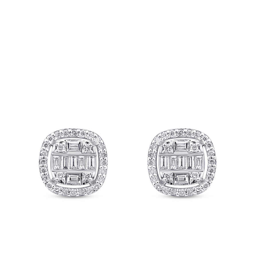 0,36 Carat Diamond Baguette Earrings