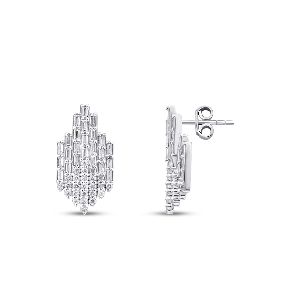 1,00 Carat Diamond Baguette Earrings