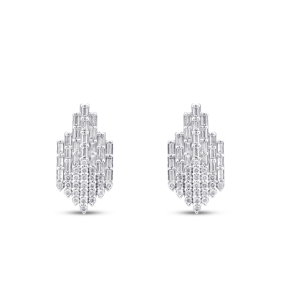 1,00 Carat Diamond Baguette Earrings