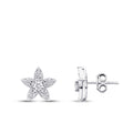 0,34 Carat Diamond Flower Earrings