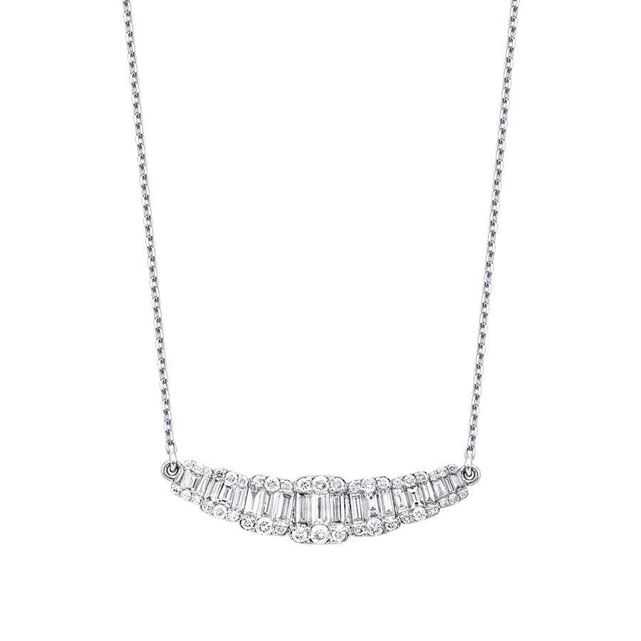 1,18 Carat Diamond Baguette Necklace