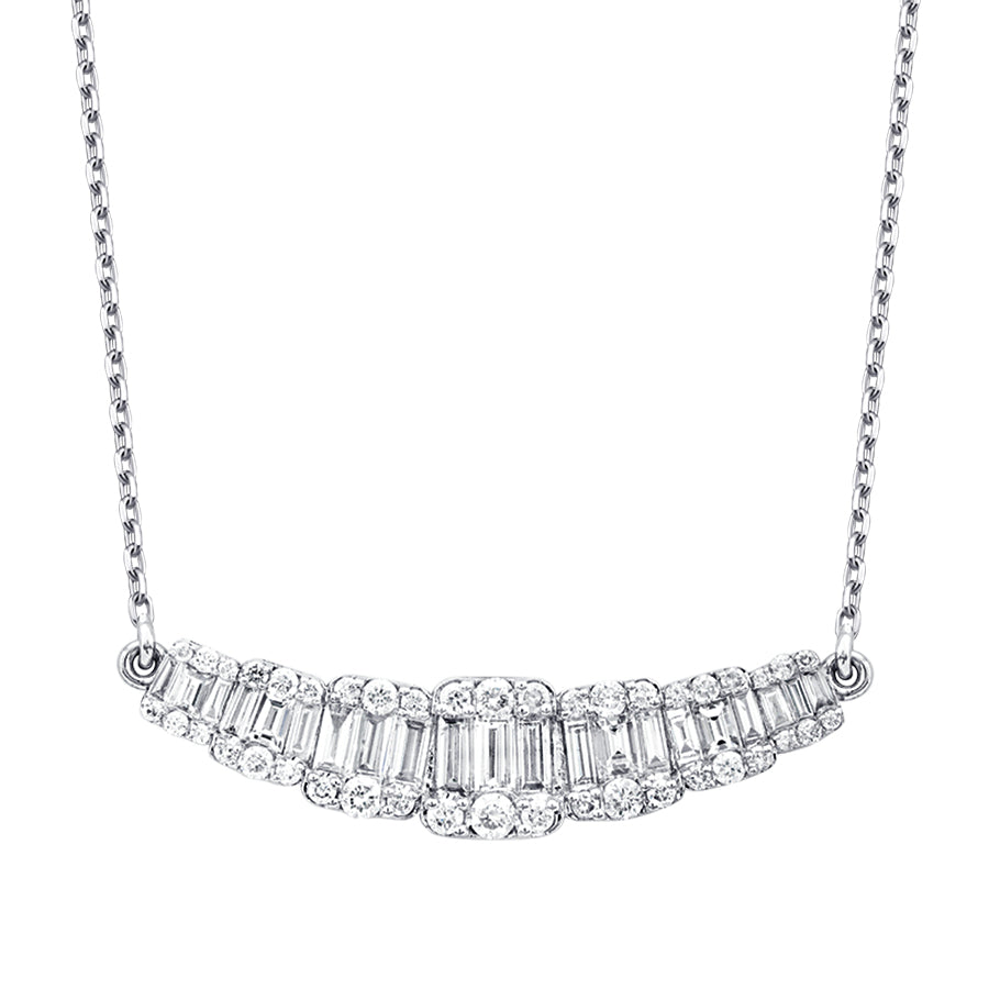 1,18 Carat Diamond Baguette Necklace
