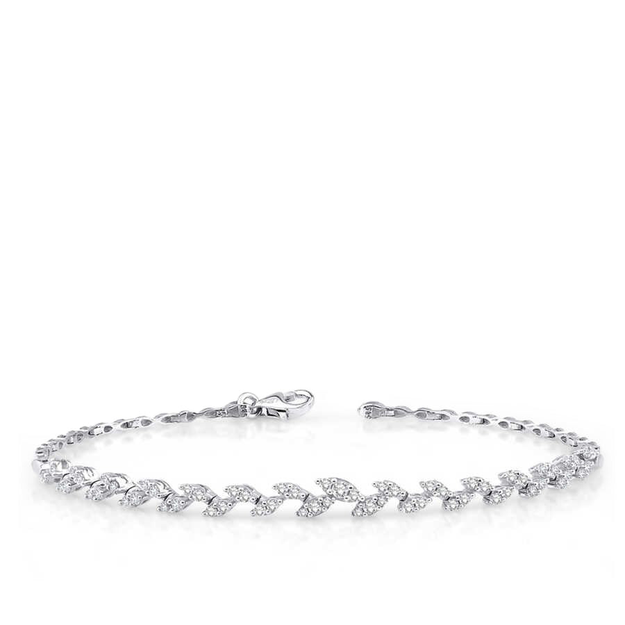 Gold Leaf Tennis Bracelet