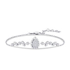 0,09 Carat Diamond Pear Bracelet