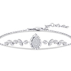 0,09 Carat Diamond Pear Bracelet