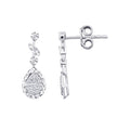 0,10 Carat Diamond Pear Earrings