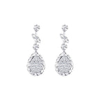 0,10 Carat Diamond Pear Earrings