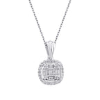 0,19 Carat Diamond Baguette Necklace