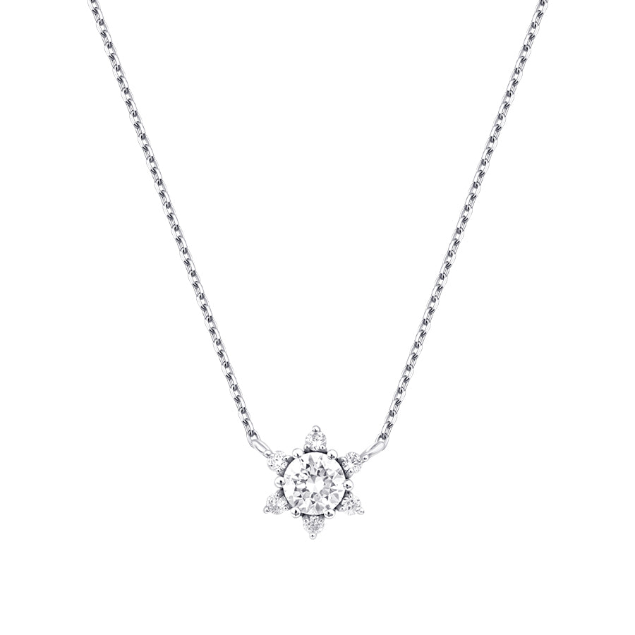 0.36 Carat Diamond Trend Flower Necklace