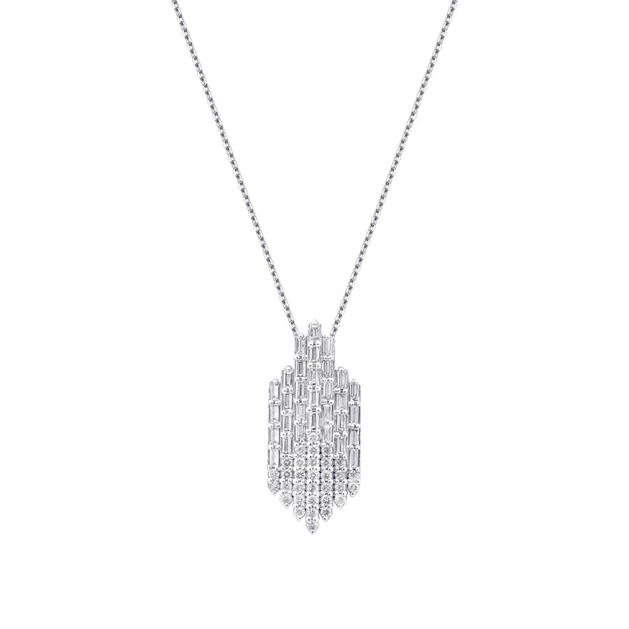 0,61 Carat Diamond Baguette Necklace