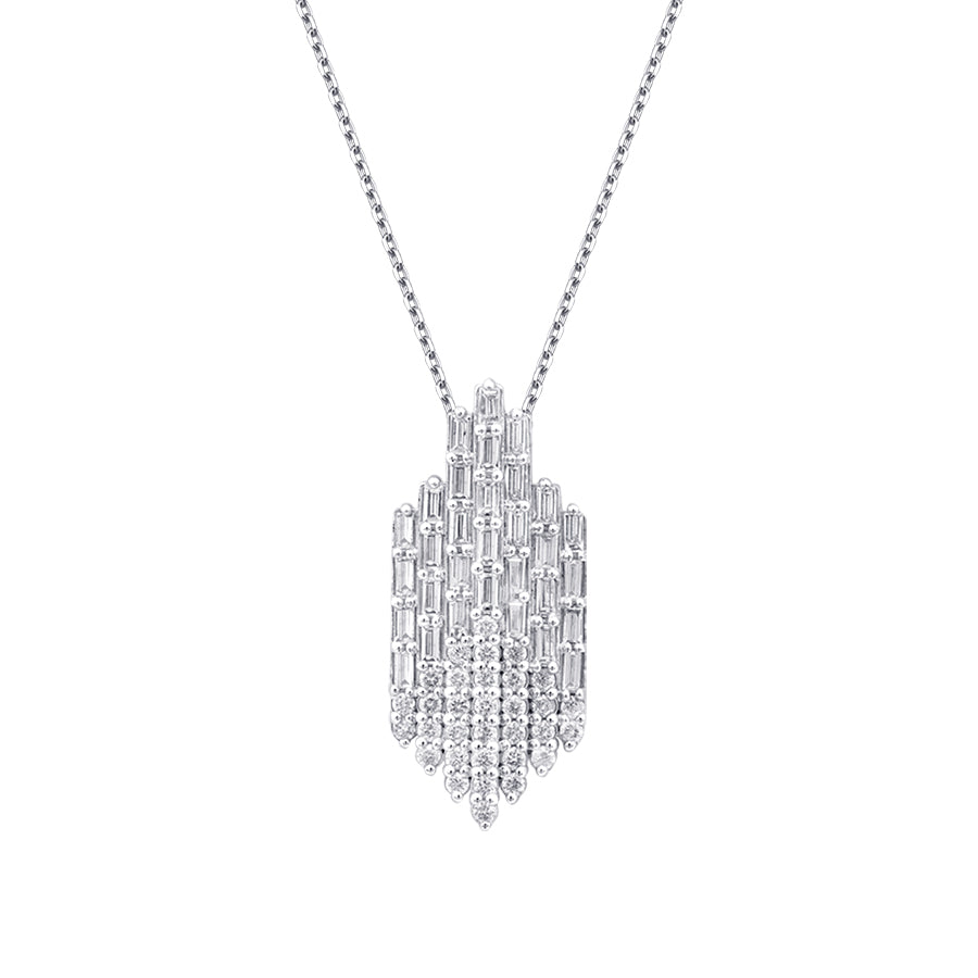 0,61 Carat Diamond Baguette Necklace