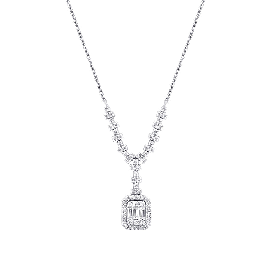 0.48 Carat Diamond Baguette Neckband
