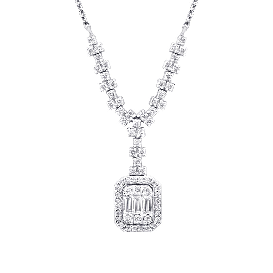 0.48 Carat Diamond Baguette Neckband