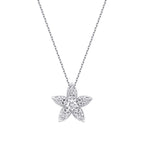 0,16 Carat Diamond Flower Necklace