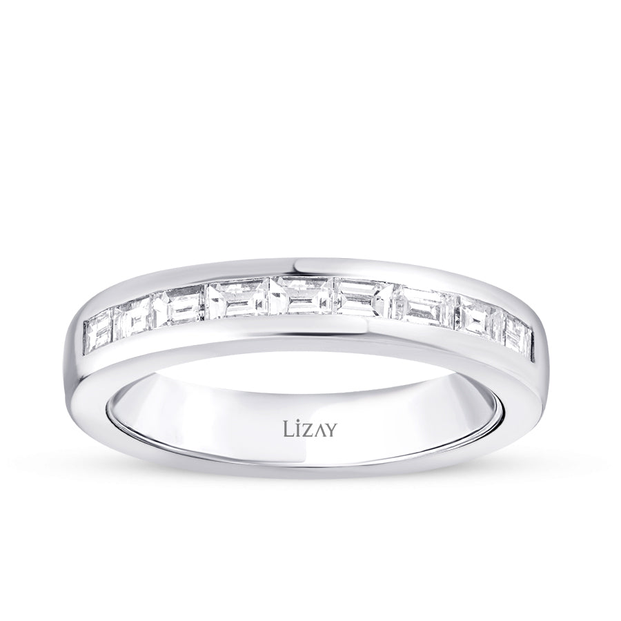 0,56 Carat Diamond Baguette Half-Eternity Ring