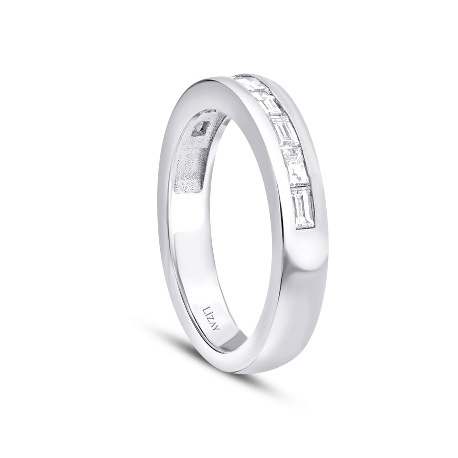 0,56 Carat Diamond Baguette Half-Eternity Ring
