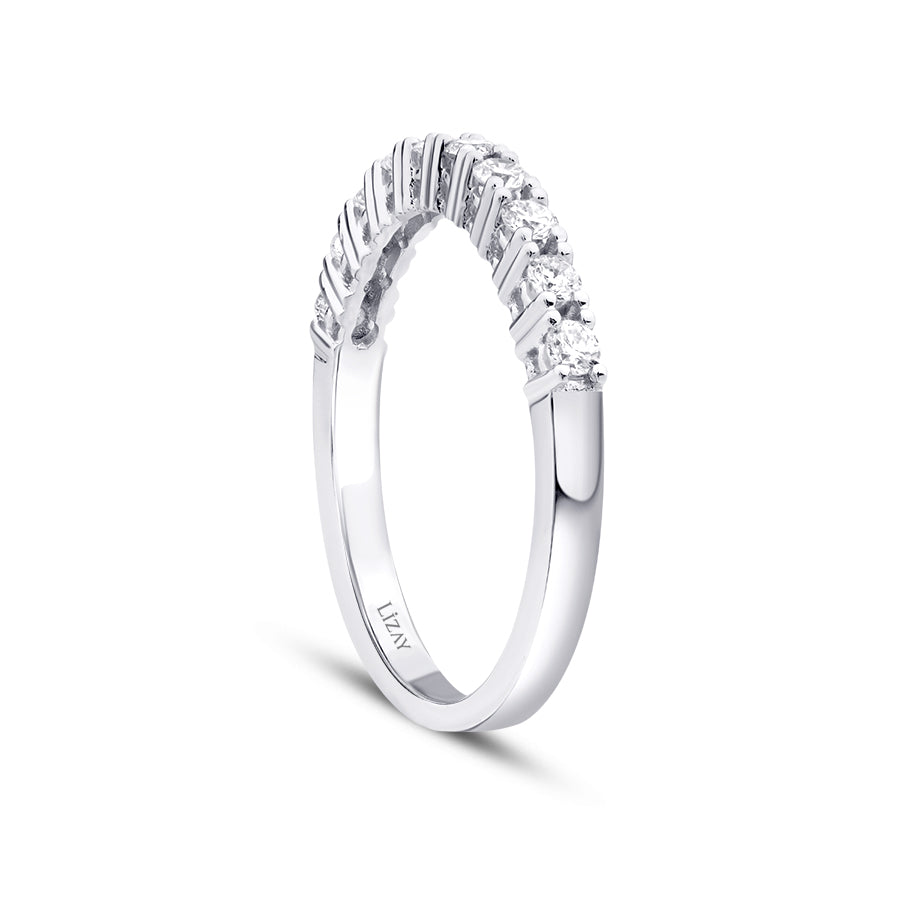 0,34 Carat Diamond Half-Eternity Ring