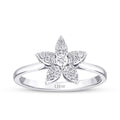0,16 Carat Diamond Flower Ring