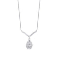 0,20 Carat Diamond Baguette Pear Necklace