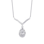 0,20 Carat Diamond Baguette Pear Necklace