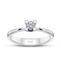 0,10 Carat Diamond Round Solitaire Engagement Ring