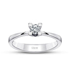 0,10 Carat Diamond Round Solitaire Engagement Ring