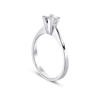 0,10 Carat Diamond Round Solitaire Engagement Ring