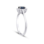0,59 Carat Diamond Sapphire Ring