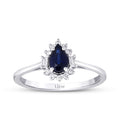 0,59 Carat Diamond Sapphire Ring