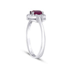 0,95 Carat Diamond Ruby Ring