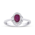 0,95 Carat Diamond Ruby Ring