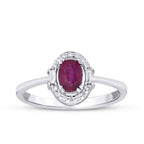 0,95 Carat Diamond Ruby Ring
