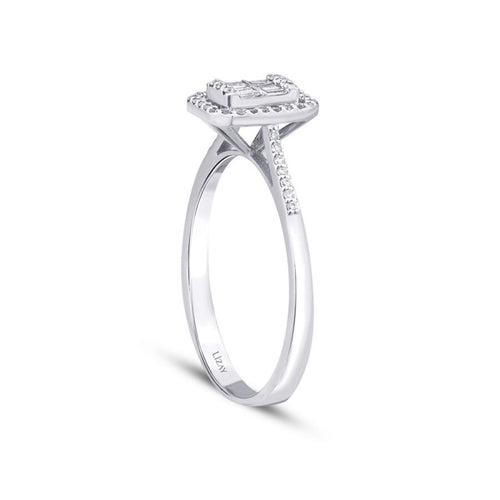 0,22 Carat Diamond Baguette Ring