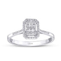 0,22 Carat Diamond Baguette Ring