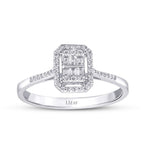 0,22 Carat Diamond Baguette Ring