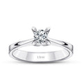 0,15 Carat Diamond Round Solitaire Engagement Ring