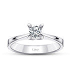 0,15 Carat Diamond Round Solitaire Engagement Ring