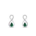 0.81 Carat Diamond Emerald Earrings
