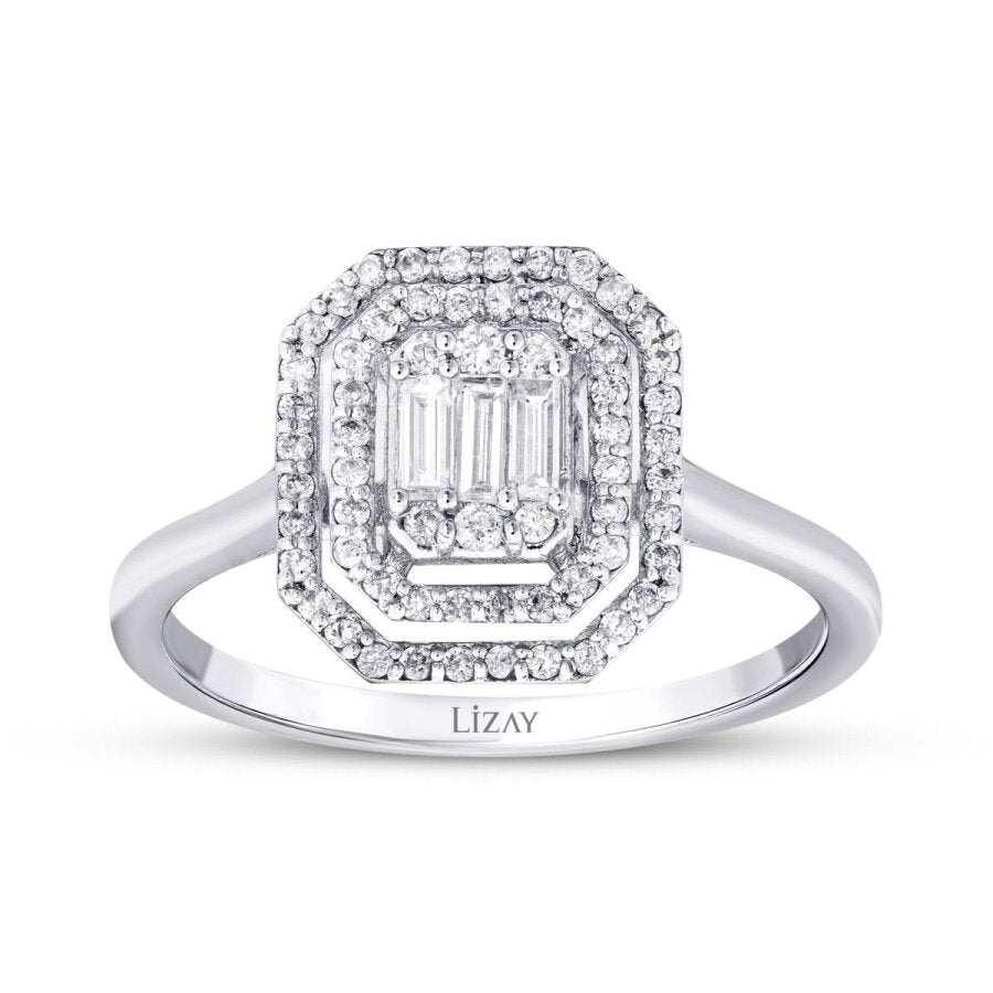 0,35 Carat Diamond Baguette Ring