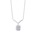 0,23 Carat Diamond Baguette Necklace