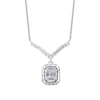 0,23 Carat Diamond Baguette Necklace