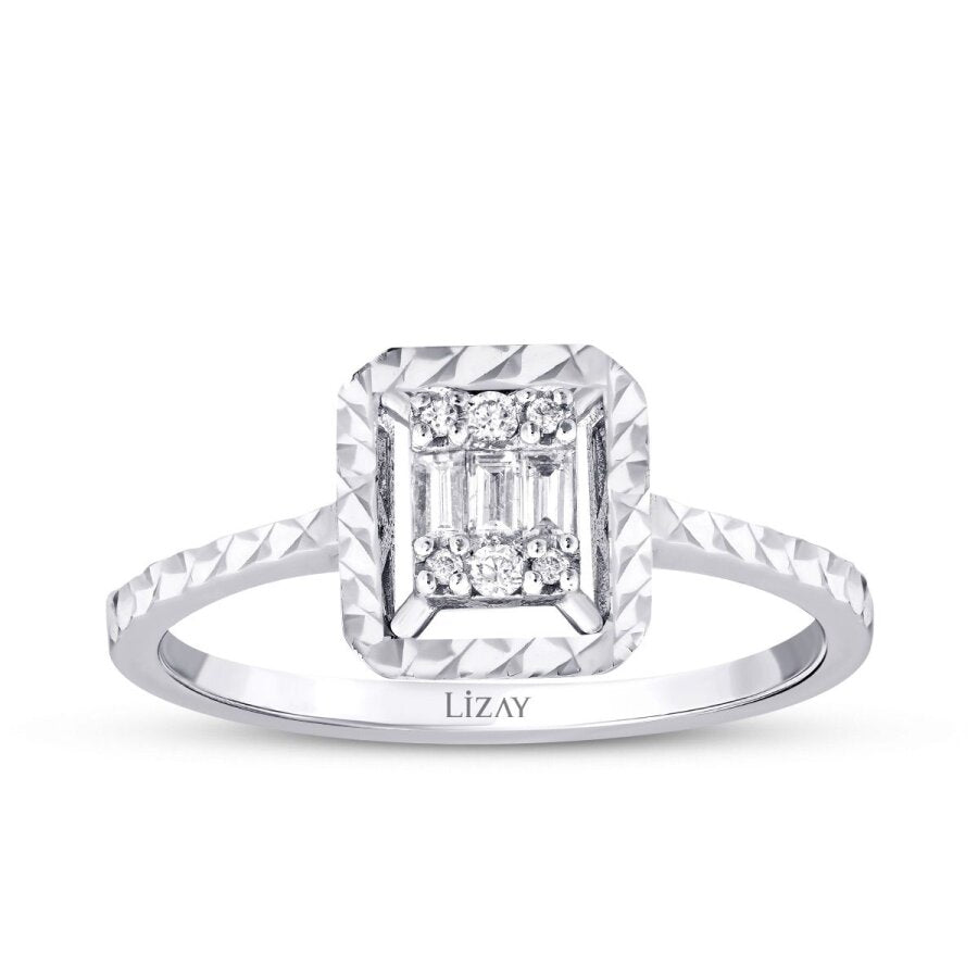 0,12 Carat Diamond Baguette Ring